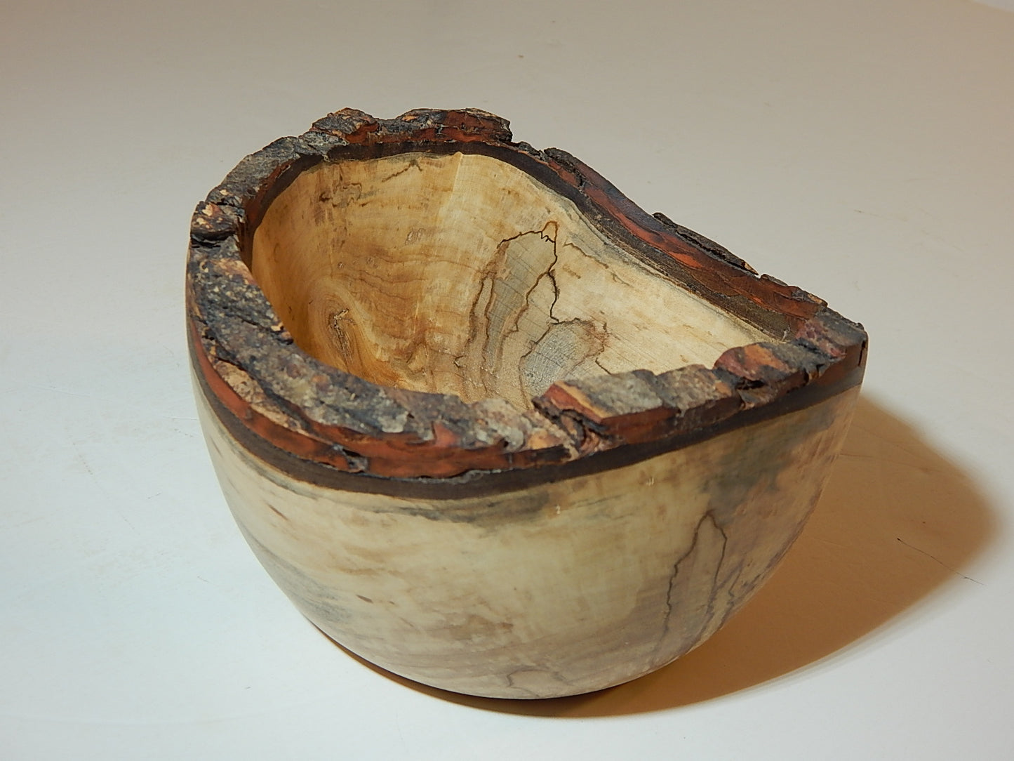 Maple Wood Bowl, Live Bark Edge, Handmade, Artisan Crafted