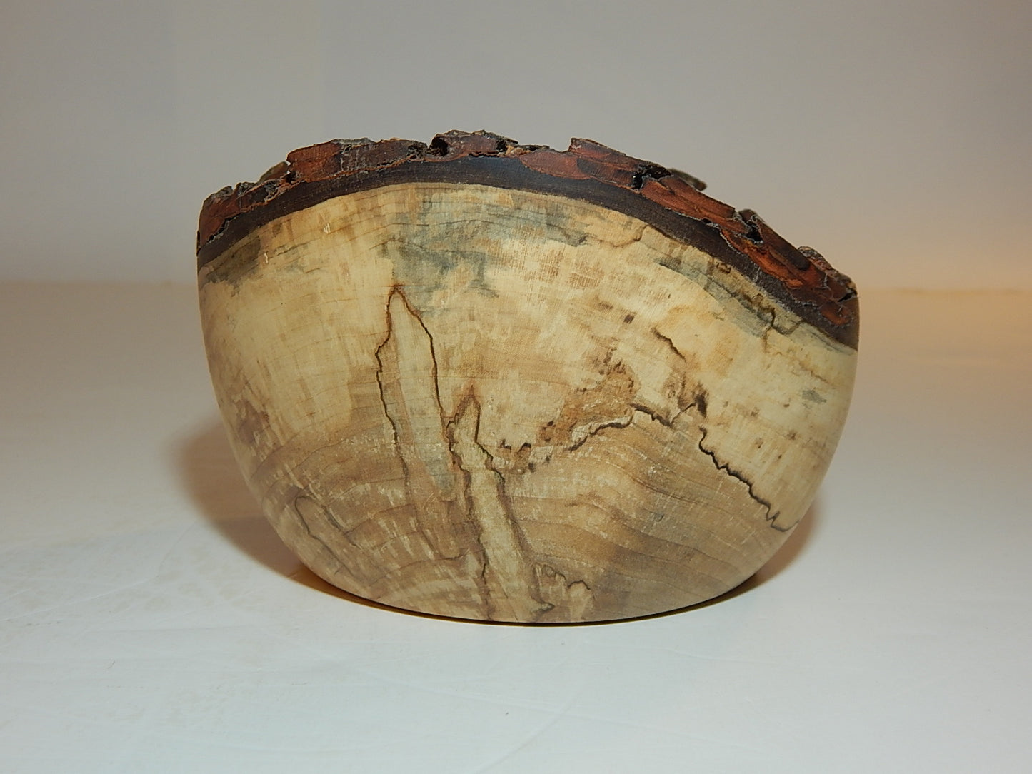 Maple Wood Bowl, Live Bark Edge, Handmade, Artisan Crafted