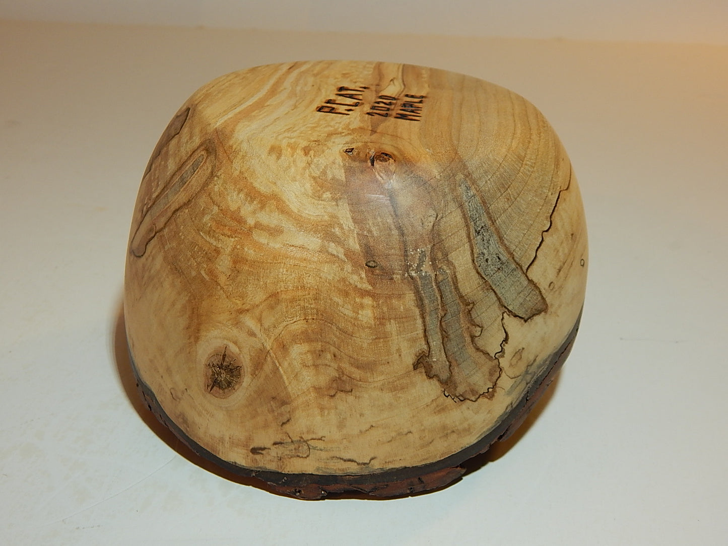 Maple Wood Bowl, Live Bark Edge, Handmade, Artisan Crafted