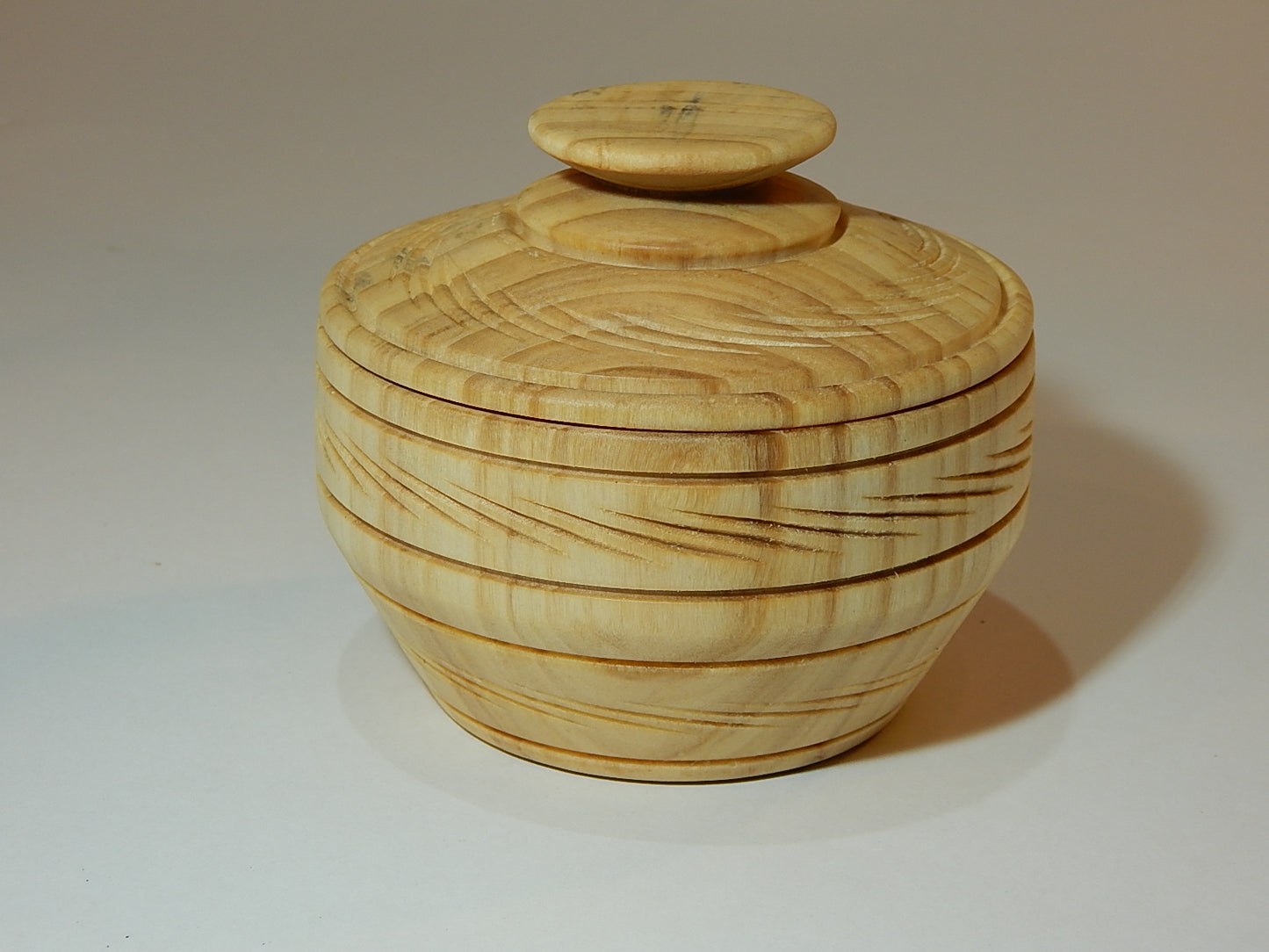 Tulip Poplar Wood Bowl with Lid, Handmade, Artisan Crafted