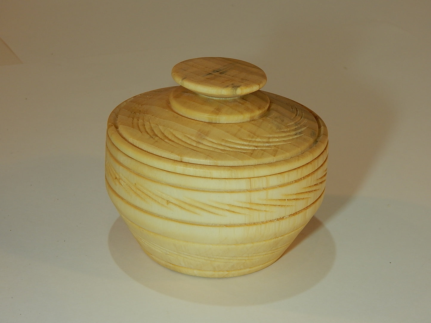 Tulip Poplar Wood Bowl with Lid, Handmade, Artisan Crafted