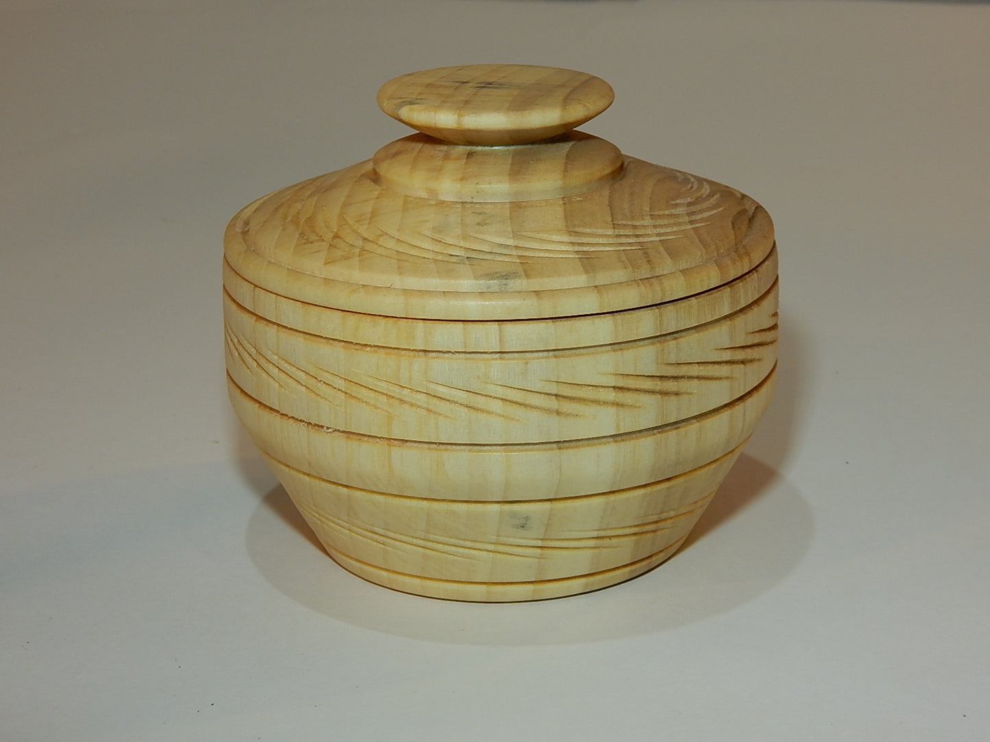 Tulip Poplar Wood Bowl with Lid, Handmade, Artisan Crafted