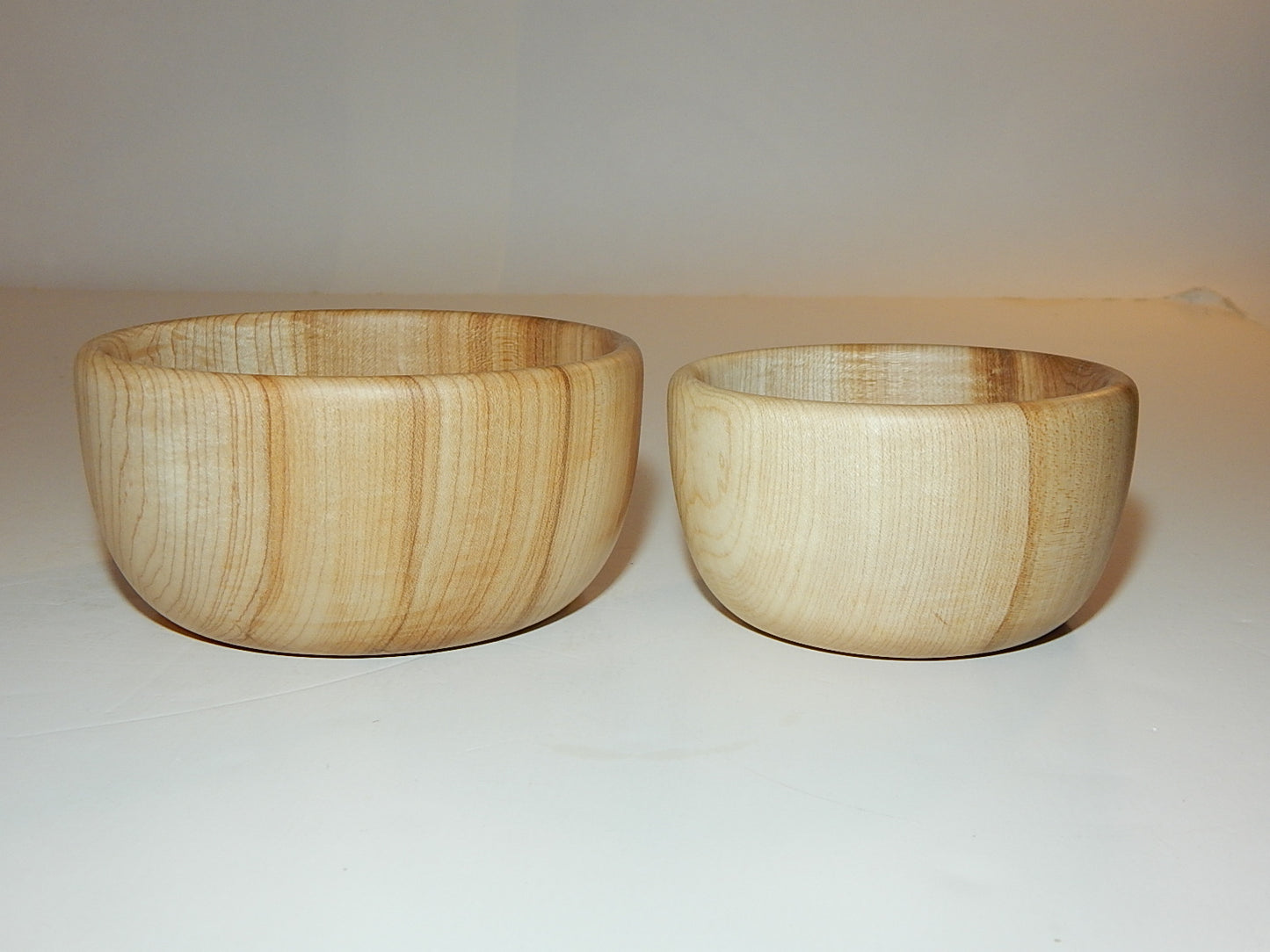 Two Maple Bowl Set, Handmade Lathe Turned, Artisan Crafted