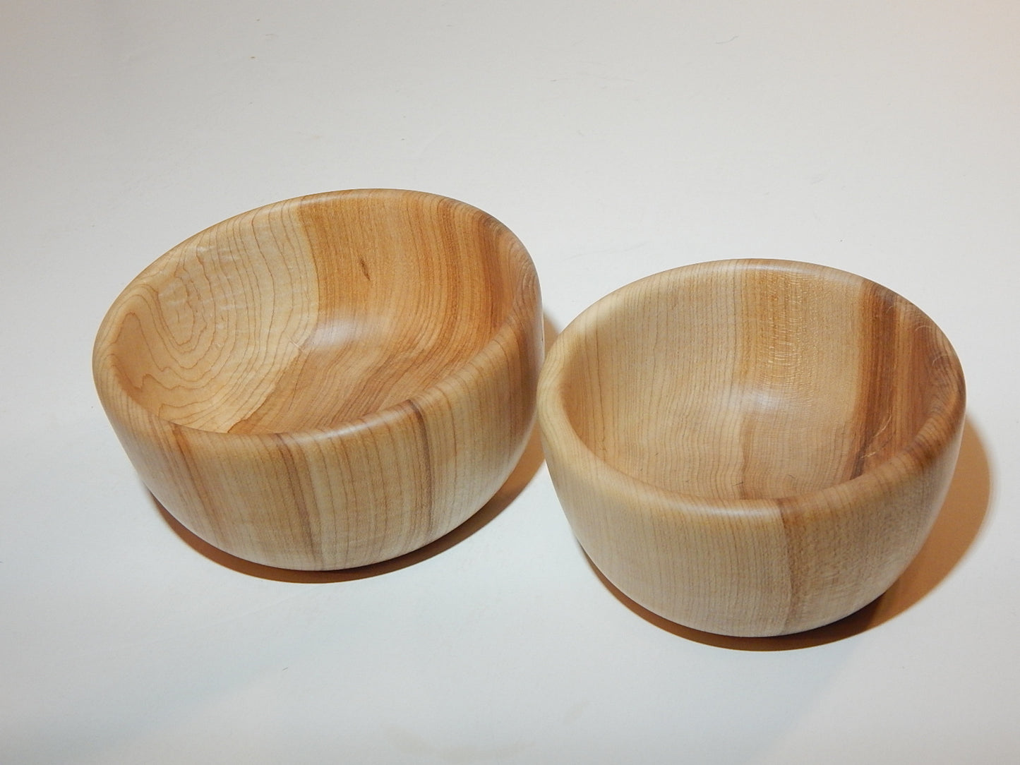 Two Maple Bowl Set, Handmade Lathe Turned, Artisan Crafted