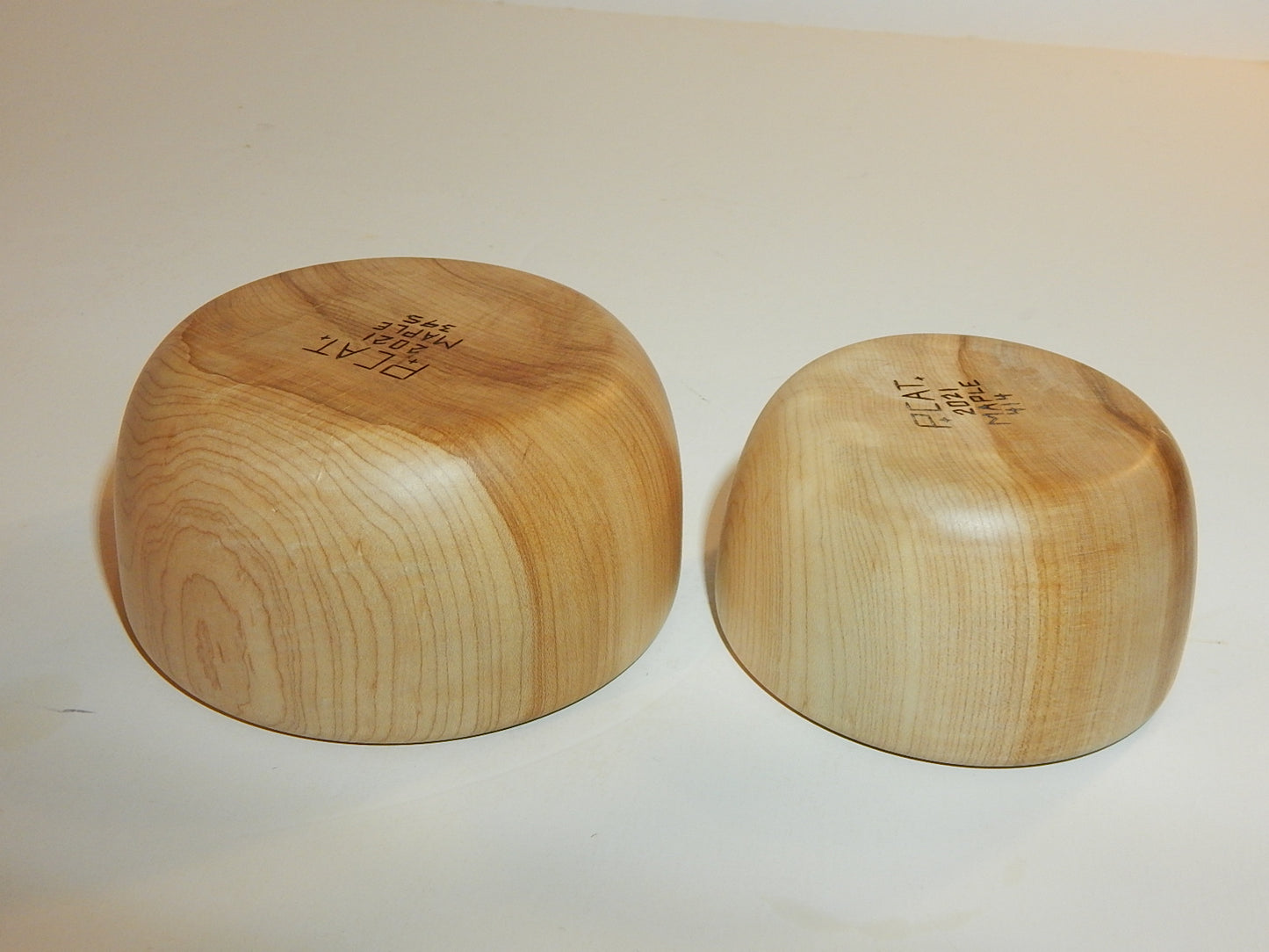 Two Maple Bowl Set, Handmade Lathe Turned, Artisan Crafted