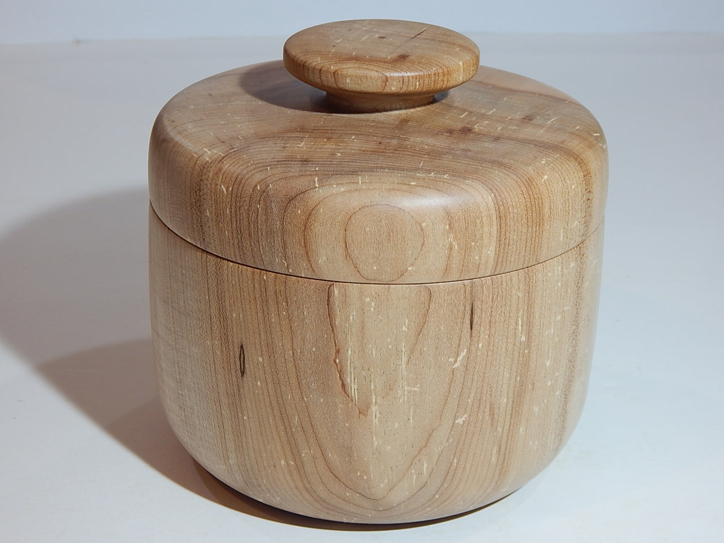 Maple Bowl with Lid, Handmade Lathe Turned Box, Artisan Crafted