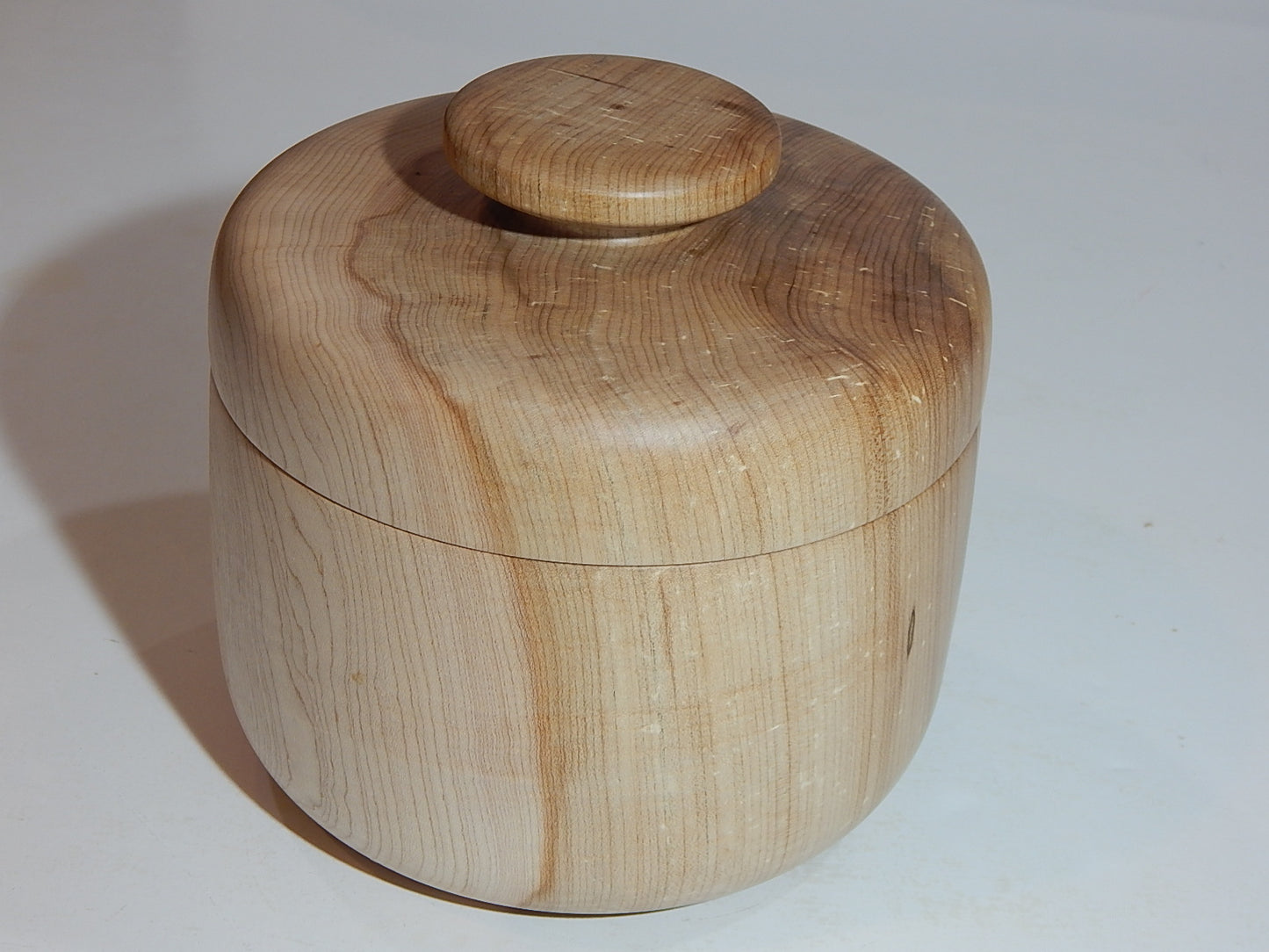 Maple Bowl with Lid, Handmade Lathe Turned Box, Artisan Crafted