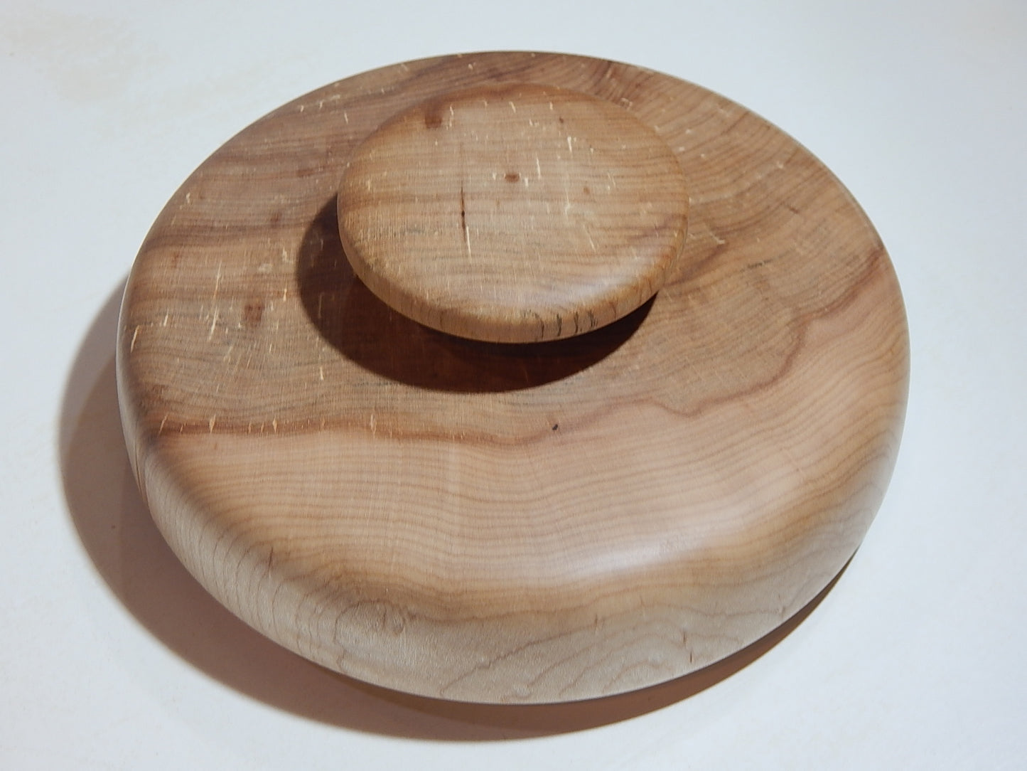 Maple Bowl with Lid, Handmade Lathe Turned Box, Artisan Crafted