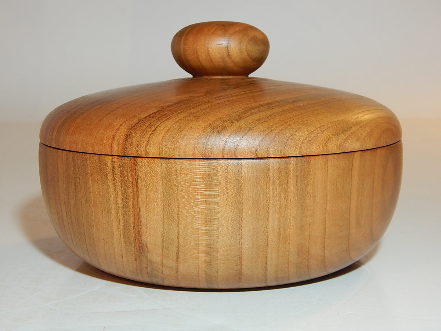 Wild Cherry Bowl with Lid, Handmade Lathe Turned Box, Artisan Crafted