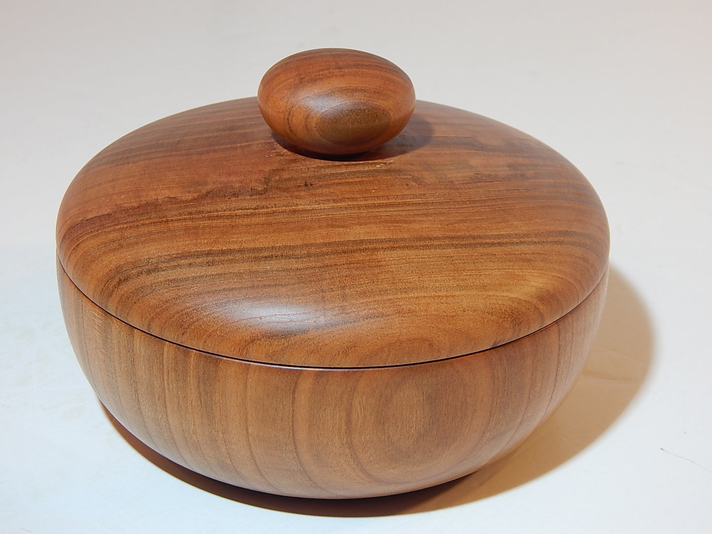 Wild Cherry Bowl with Lid, Handmade Lathe Turned Box, Artisan Crafted