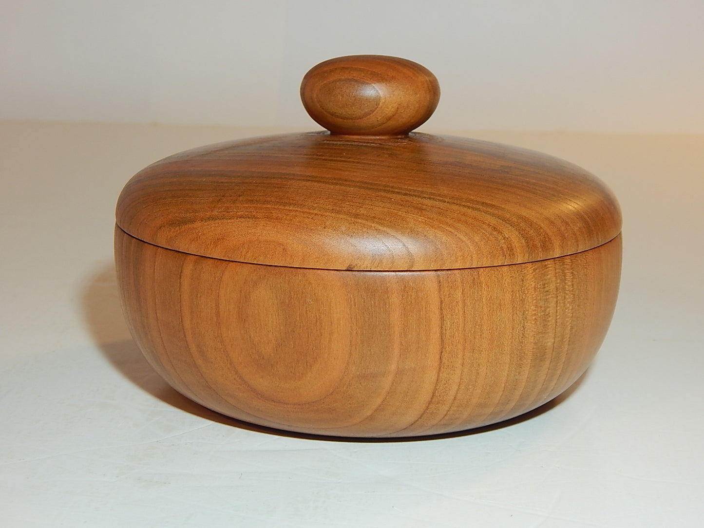 Wild Cherry Bowl with Lid, Handmade Lathe Turned Box, Artisan Crafted