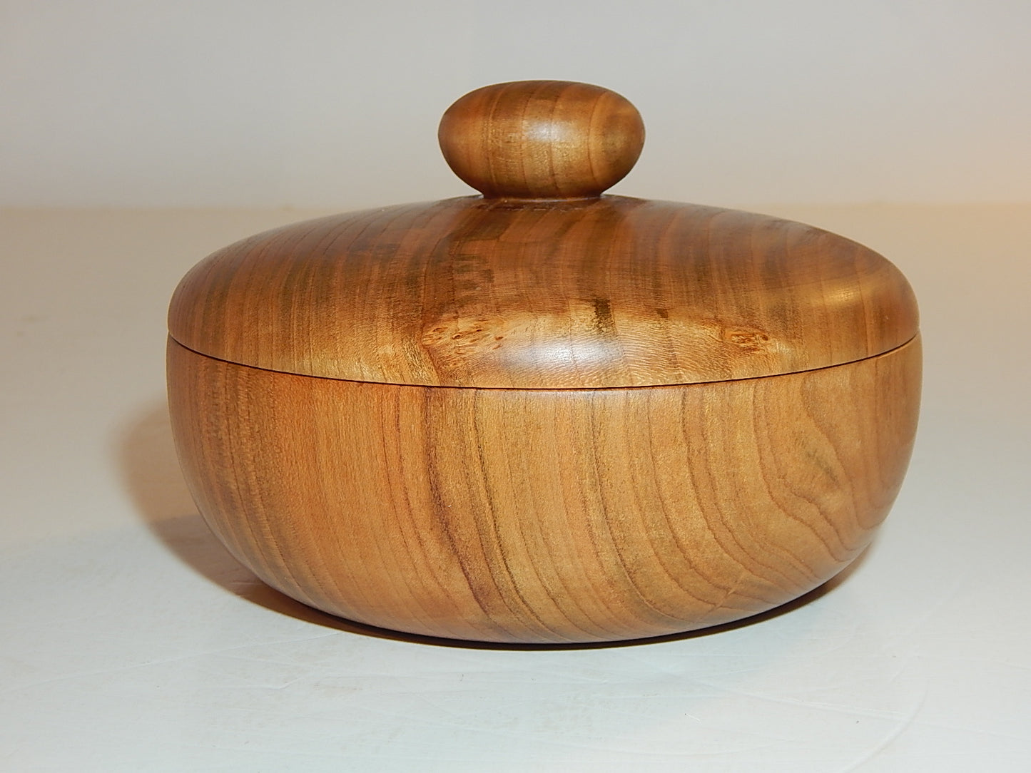 Wild Cherry Bowl with Lid, Handmade Lathe Turned Box, Artisan Crafted