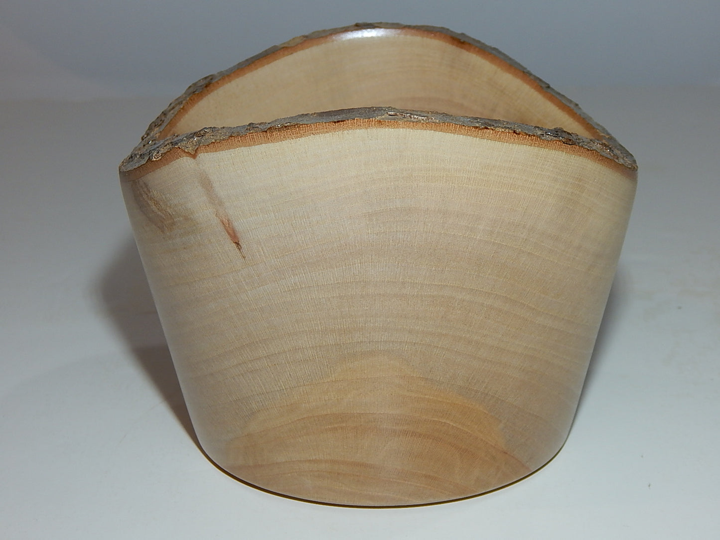 Sycamore Wood Bowl, Live Bark Edge, Handmade, Artisan Crafted