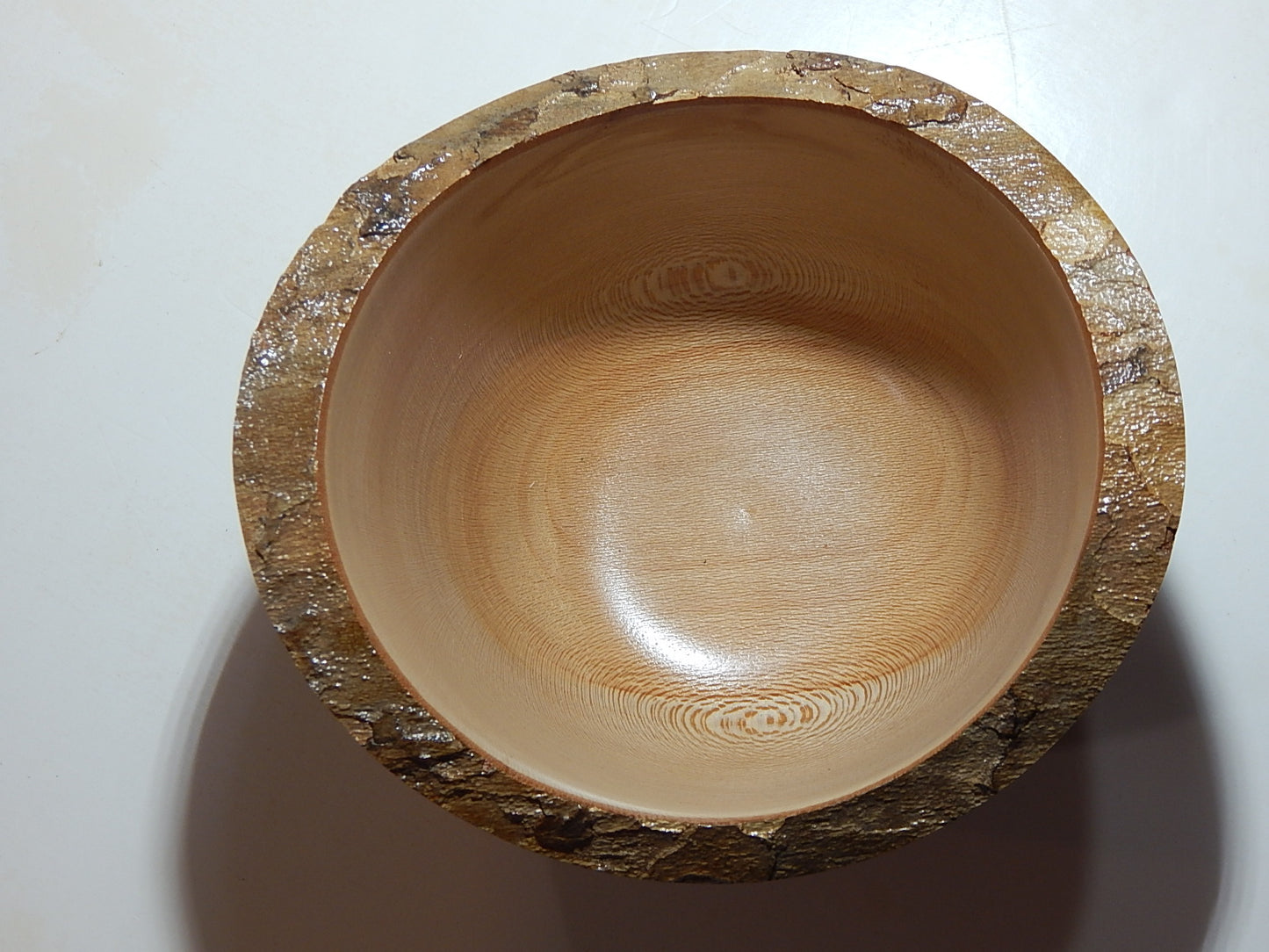 Sycamore Wood Bowl, Live Bark Edge, Handmade, Artisan Crafted