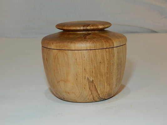 Maple Bowl with Lid, Handmade Lathe Turned Box, Artisan Crafted