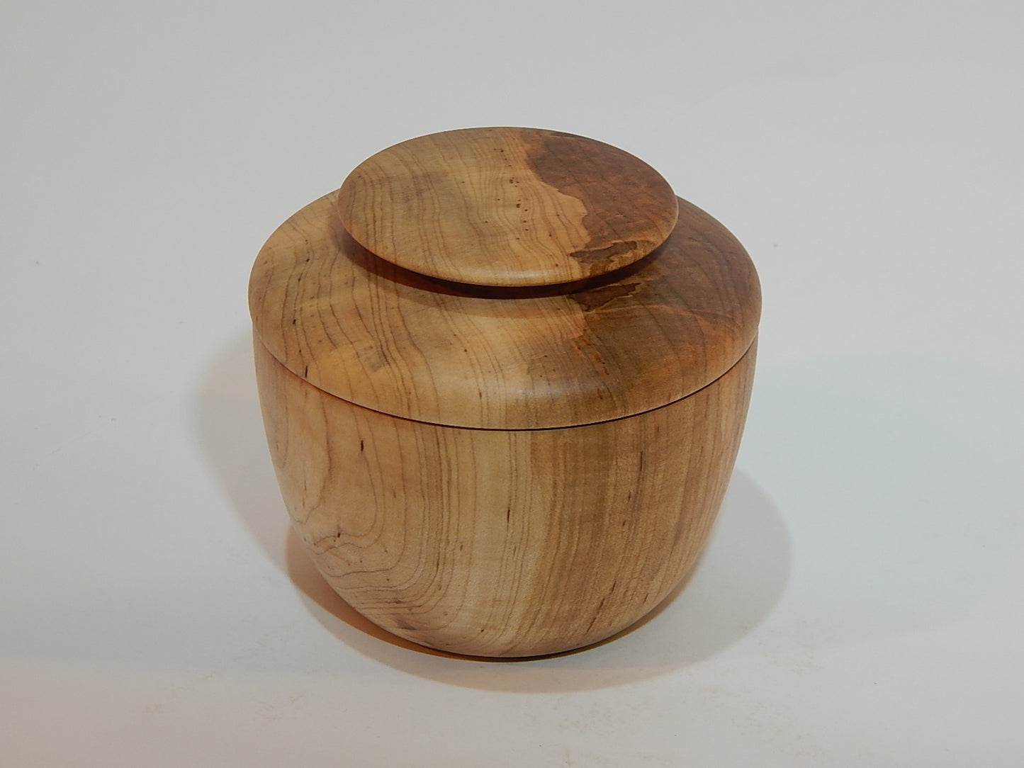 Maple Bowl with Lid, Handmade Lathe Turned Box, Artisan Crafted