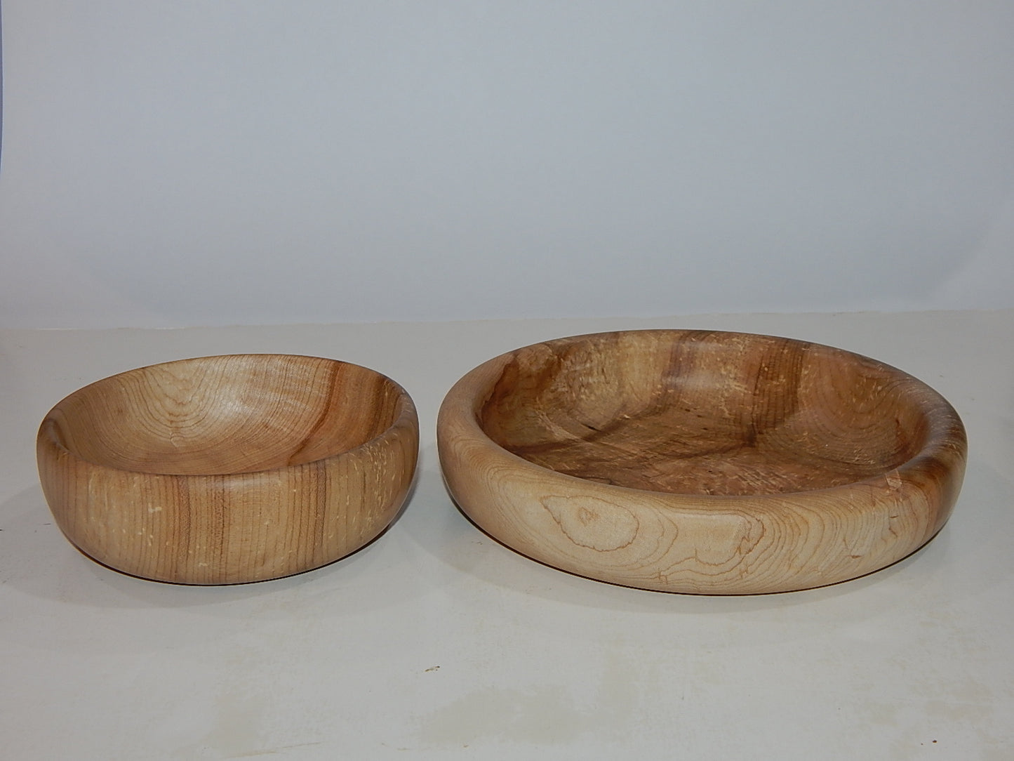 MAPLE 2 WOOD BOWLS, HANDMADE SET, ARTISAN CRAFTED