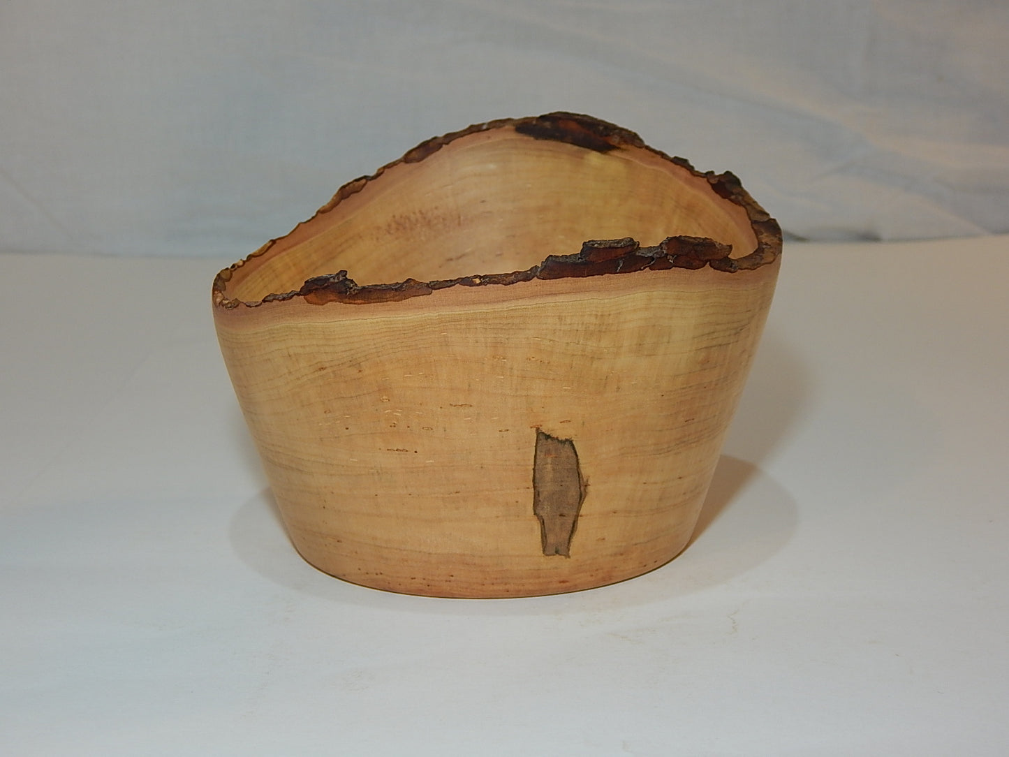 Maple Wood Bowl, Live Bark Edge, Handmade, Artisan Crafted