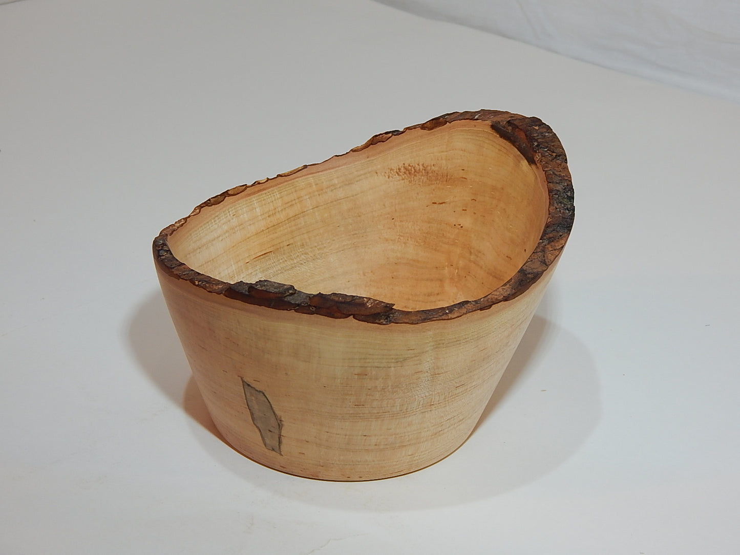 Maple Wood Bowl, Live Bark Edge, Handmade, Artisan Crafted