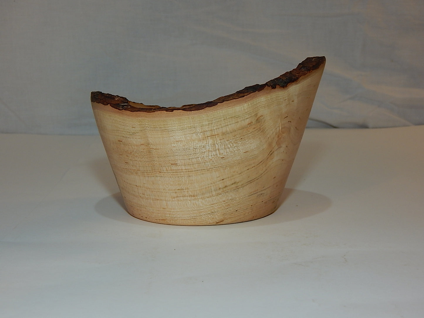 Maple Wood Bowl, Live Bark Edge, Handmade, Artisan Crafted