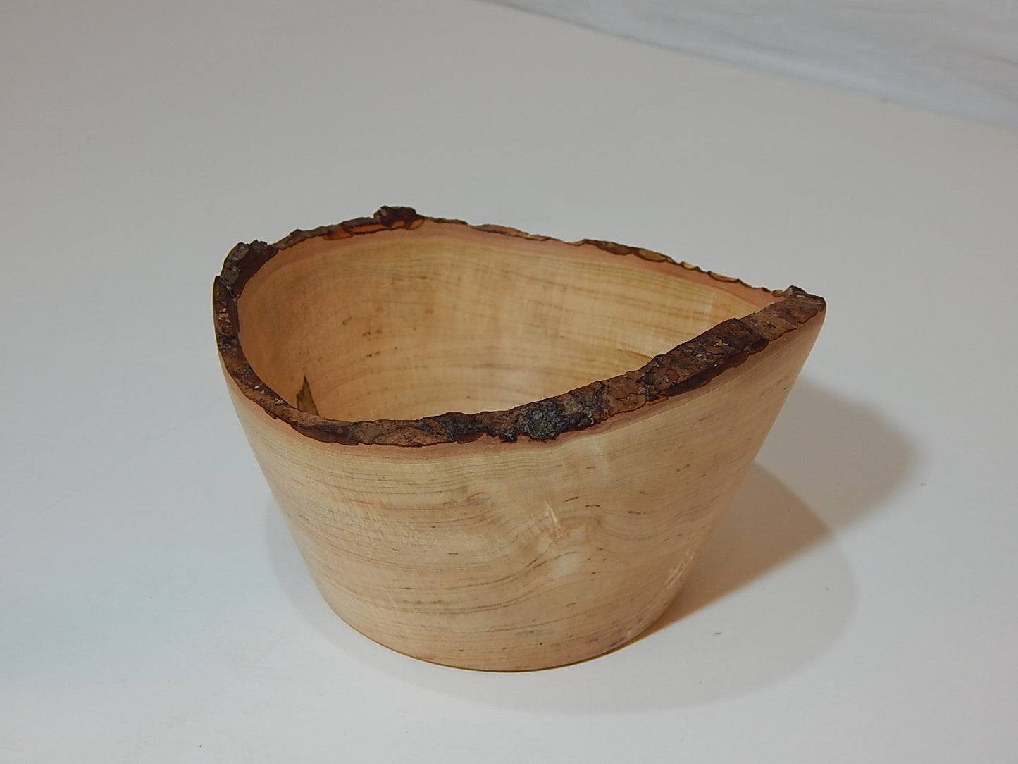 Maple Wood Bowl, Live Bark Edge, Handmade, Artisan Crafted