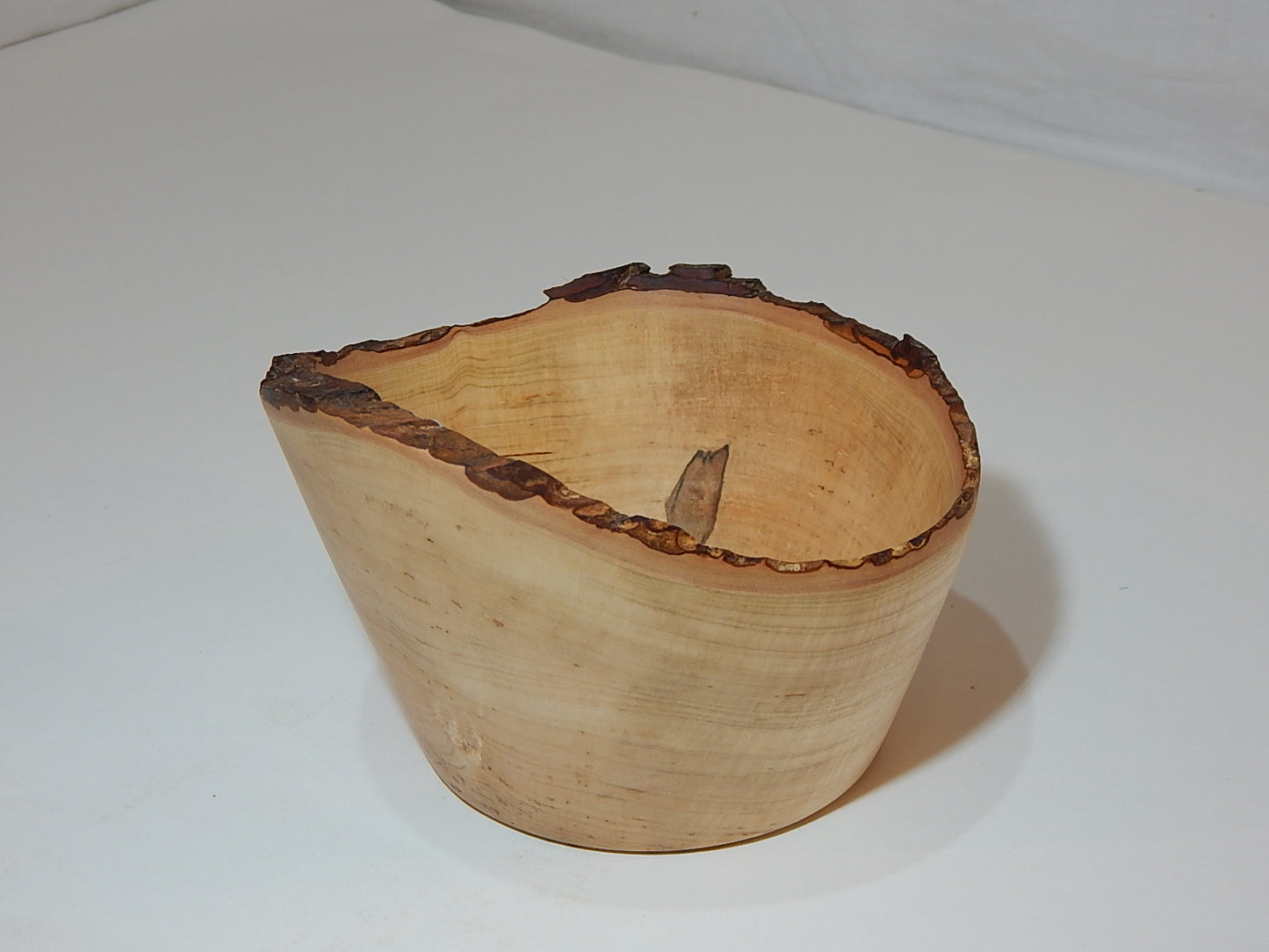 Maple Wood Bowl, Live Bark Edge, Handmade, Artisan Crafted