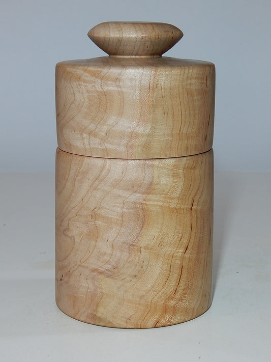 Maple Bowl with Lid, Handmade Lathe Turned Box, Artisan Crafted