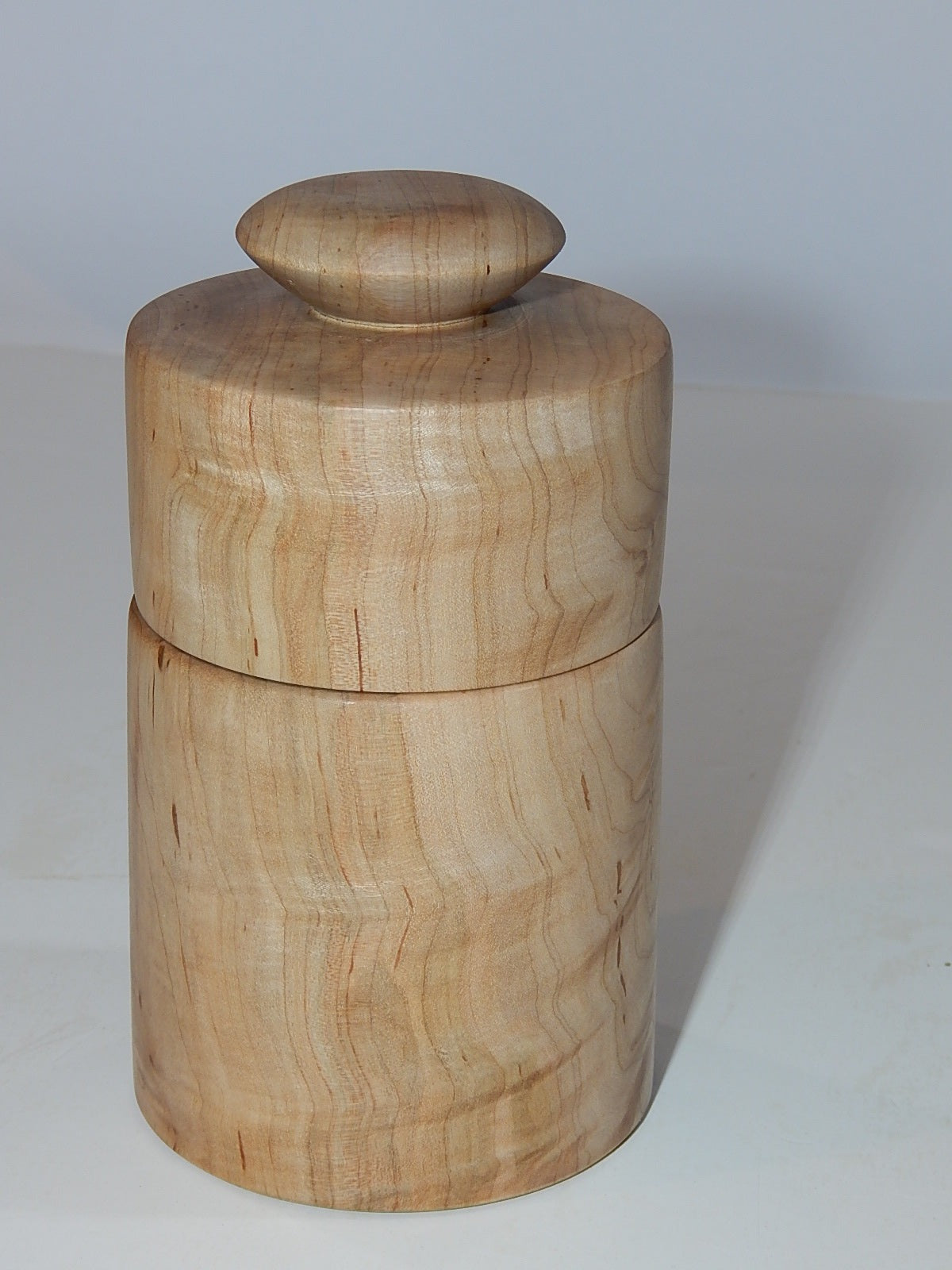 Maple Bowl with Lid, Handmade Lathe Turned Box, Artisan Crafted