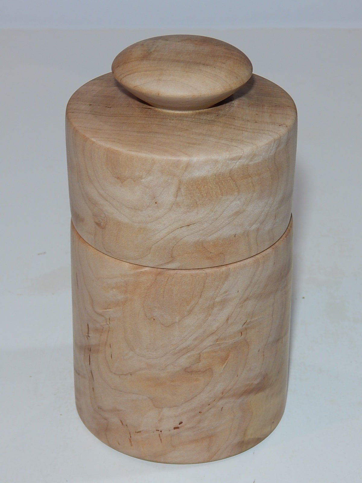 Maple Bowl with Lid, Handmade Lathe Turned Box, Artisan Crafted