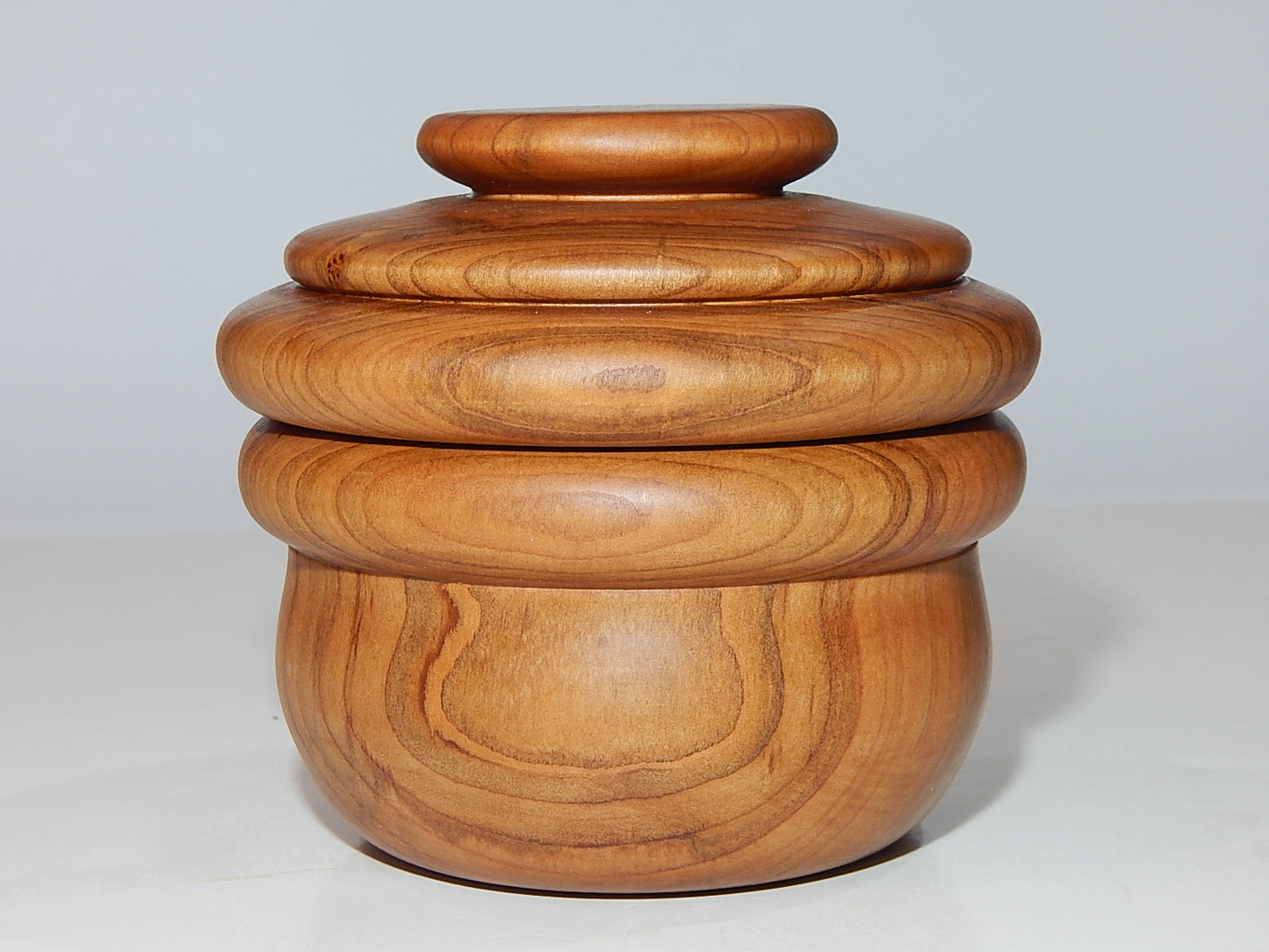 Wild Cherry Bowl with Lid, Handmade Lathe Turned Box, Artisan Crafted