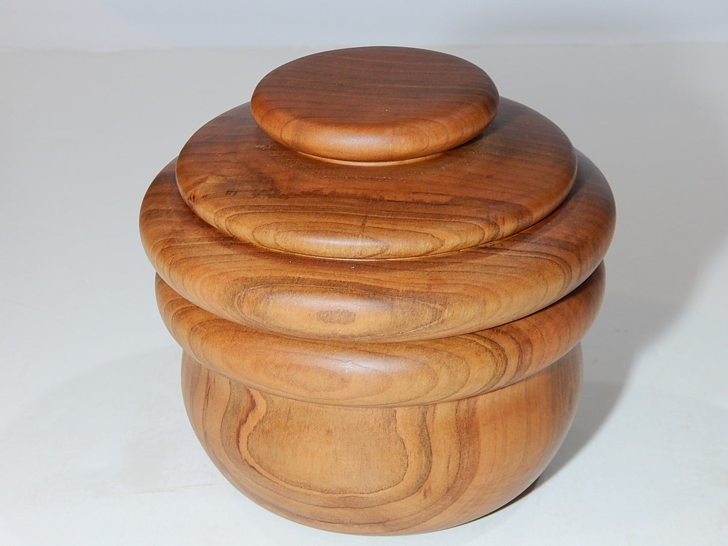 Wild Cherry Bowl with Lid, Handmade Lathe Turned Box, Artisan Crafted