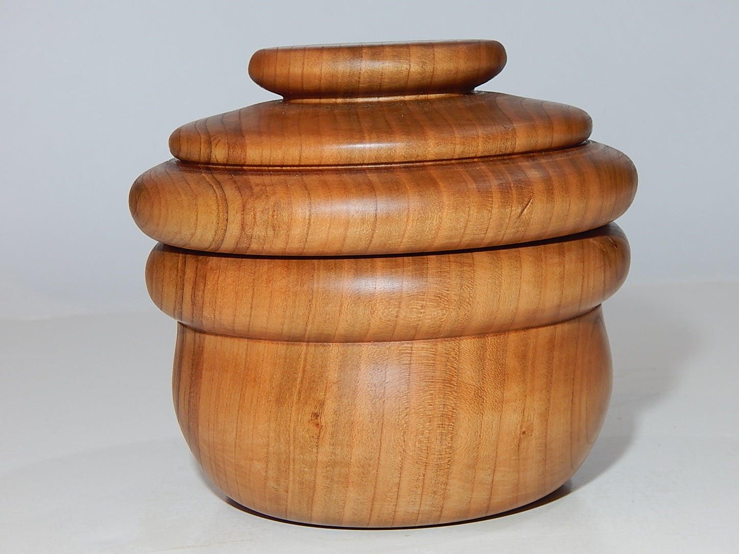 Wild Cherry Bowl with Lid, Handmade Lathe Turned Box, Artisan Crafted