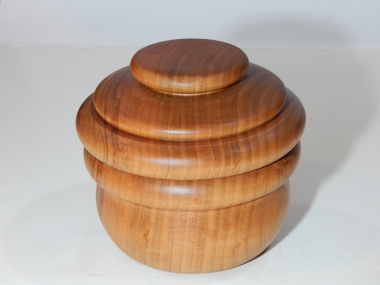 Wild Cherry Bowl with Lid, Handmade Lathe Turned Box, Artisan Crafted