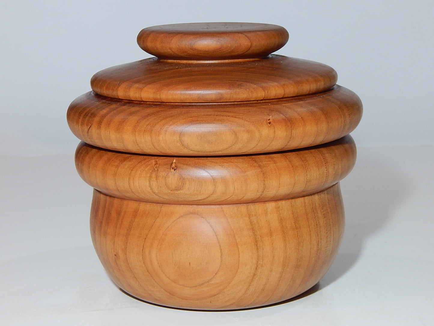 Wild Cherry Bowl with Lid, Handmade Lathe Turned Box, Artisan Crafted