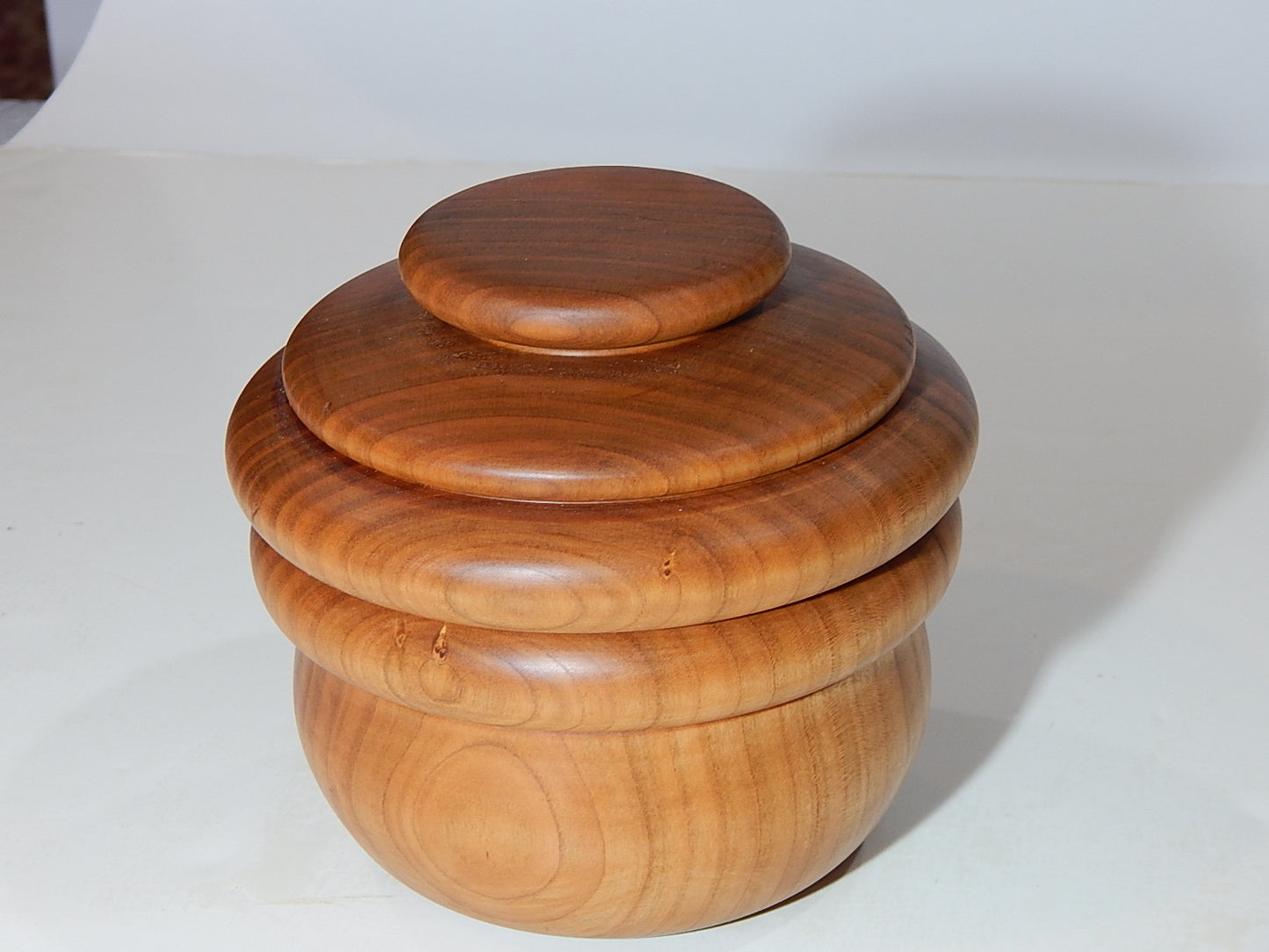 Wild Cherry Bowl with Lid, Handmade Lathe Turned Box, Artisan Crafted