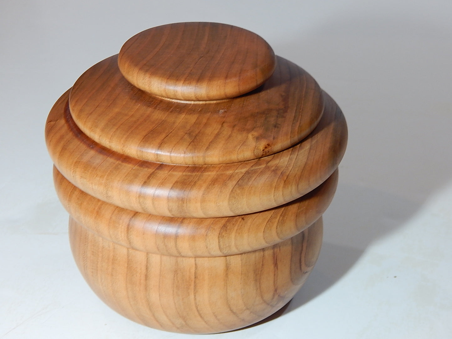 Wild Cherry Bowl with Lid, Handmade Lathe Turned Box, Artisan Crafted