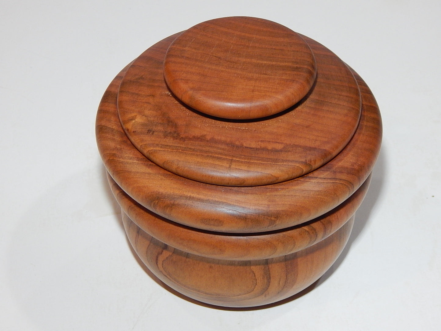 Wild Cherry Bowl with Lid, Handmade Lathe Turned Box, Artisan Crafted