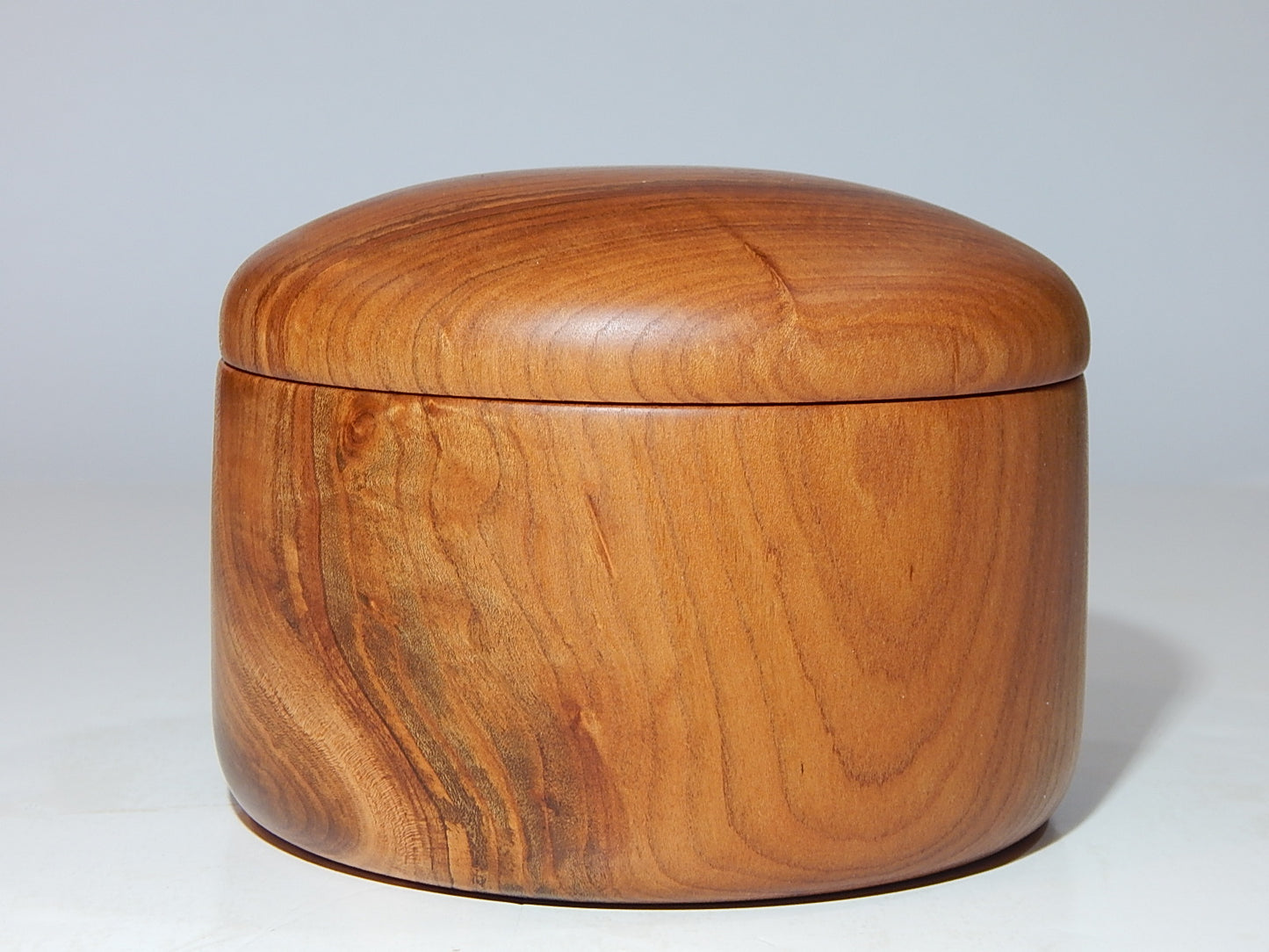 Wild Cherry Bowl with Lid, Handmade Lathe Turned Box, Artisan Crafted