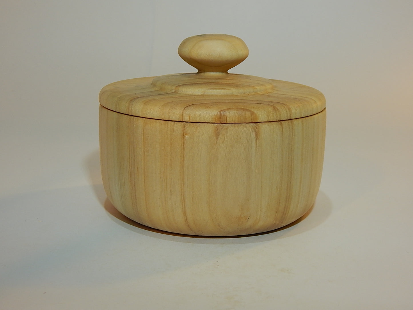 Tulip Poplar Wood Bowl with Lid, Handmade, Artisan Crafted