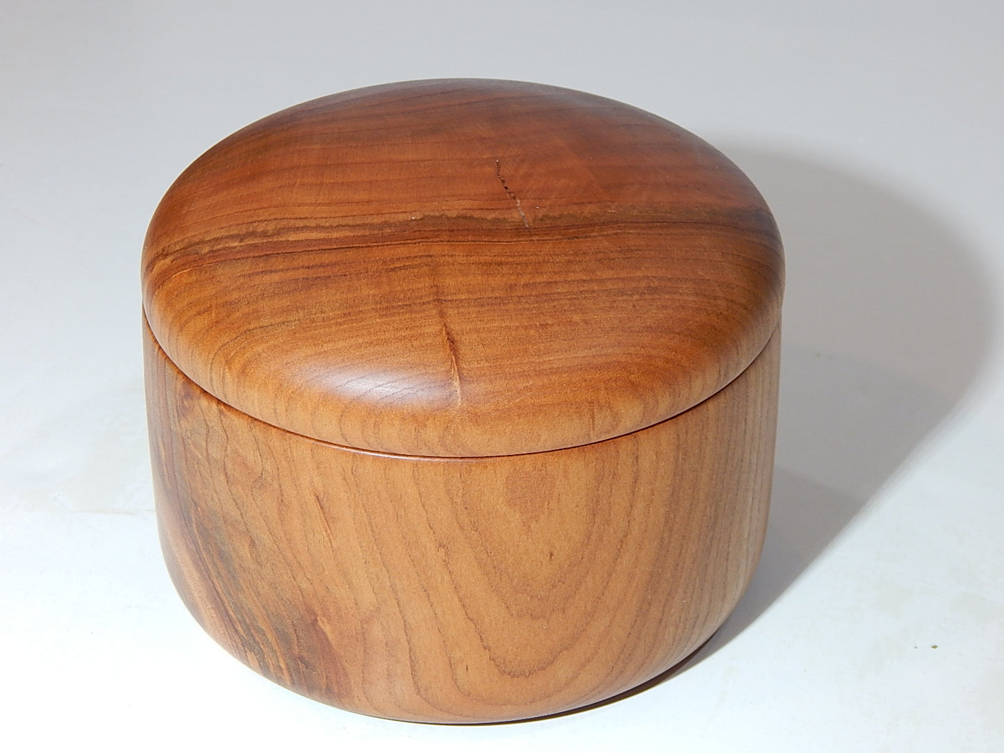 Wild Cherry Bowl with Lid, Handmade Lathe Turned Box, Artisan Crafted