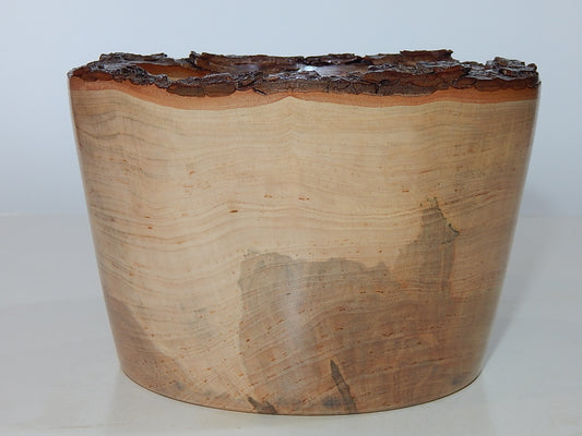 Maple Wood Bowl, Live Bark Edge, Handmade, Artisan Crafted