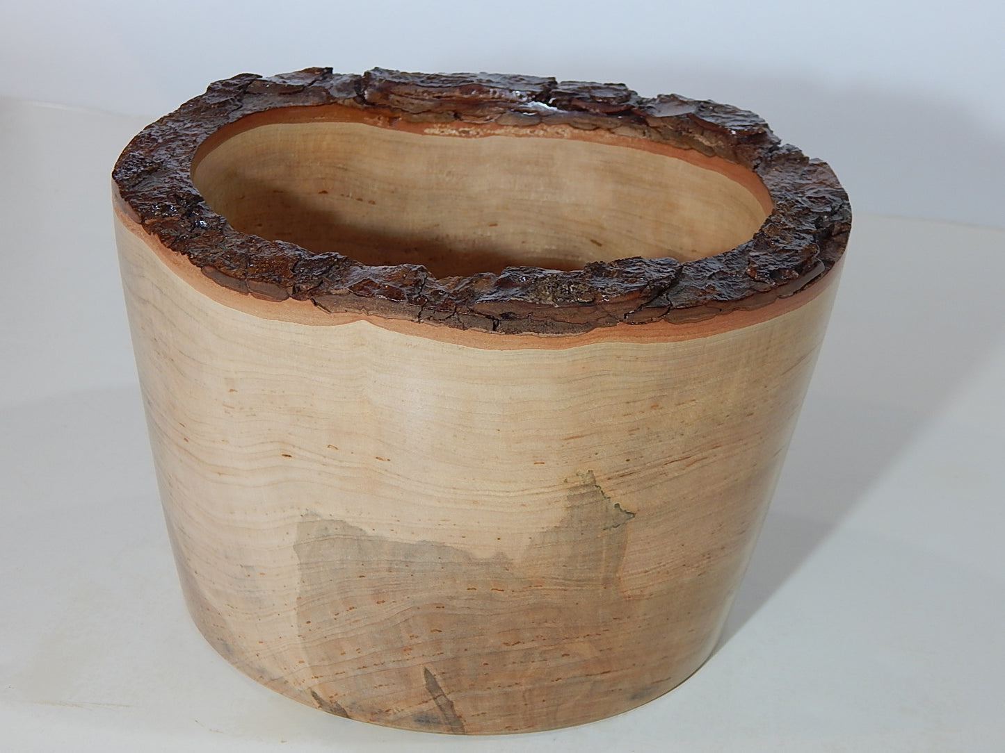 Maple Wood Bowl, Live Bark Edge, Handmade, Artisan Crafted