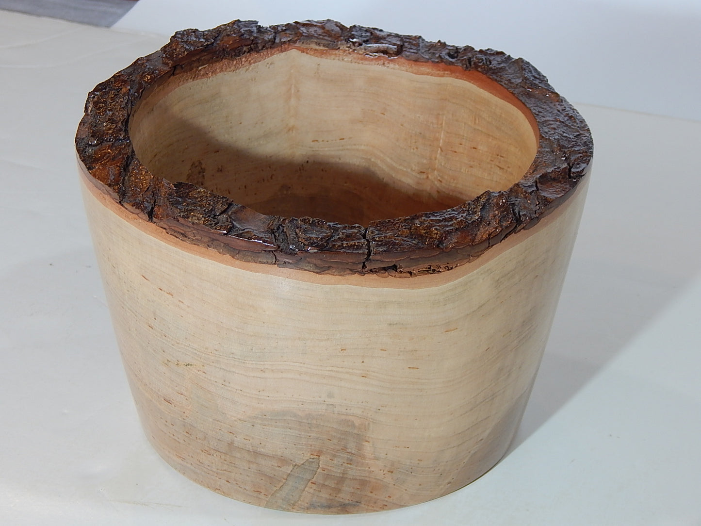 Maple Wood Bowl, Live Bark Edge, Handmade, Artisan Crafted