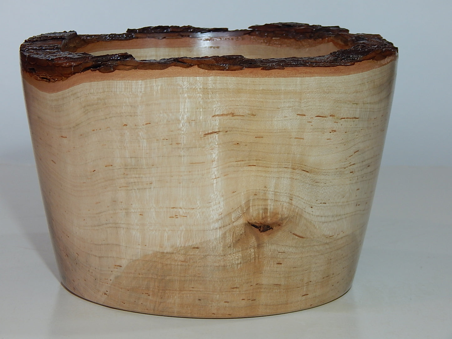 Maple Wood Bowl, Live Bark Edge, Handmade, Artisan Crafted