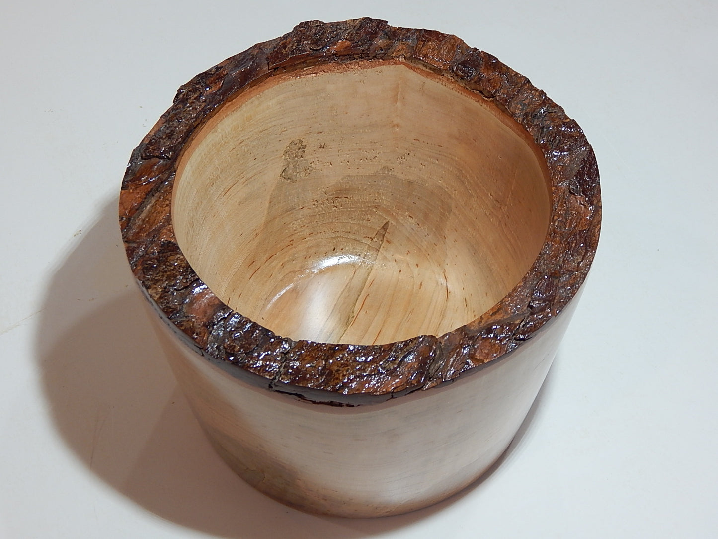 Maple Wood Bowl, Live Bark Edge, Handmade, Artisan Crafted