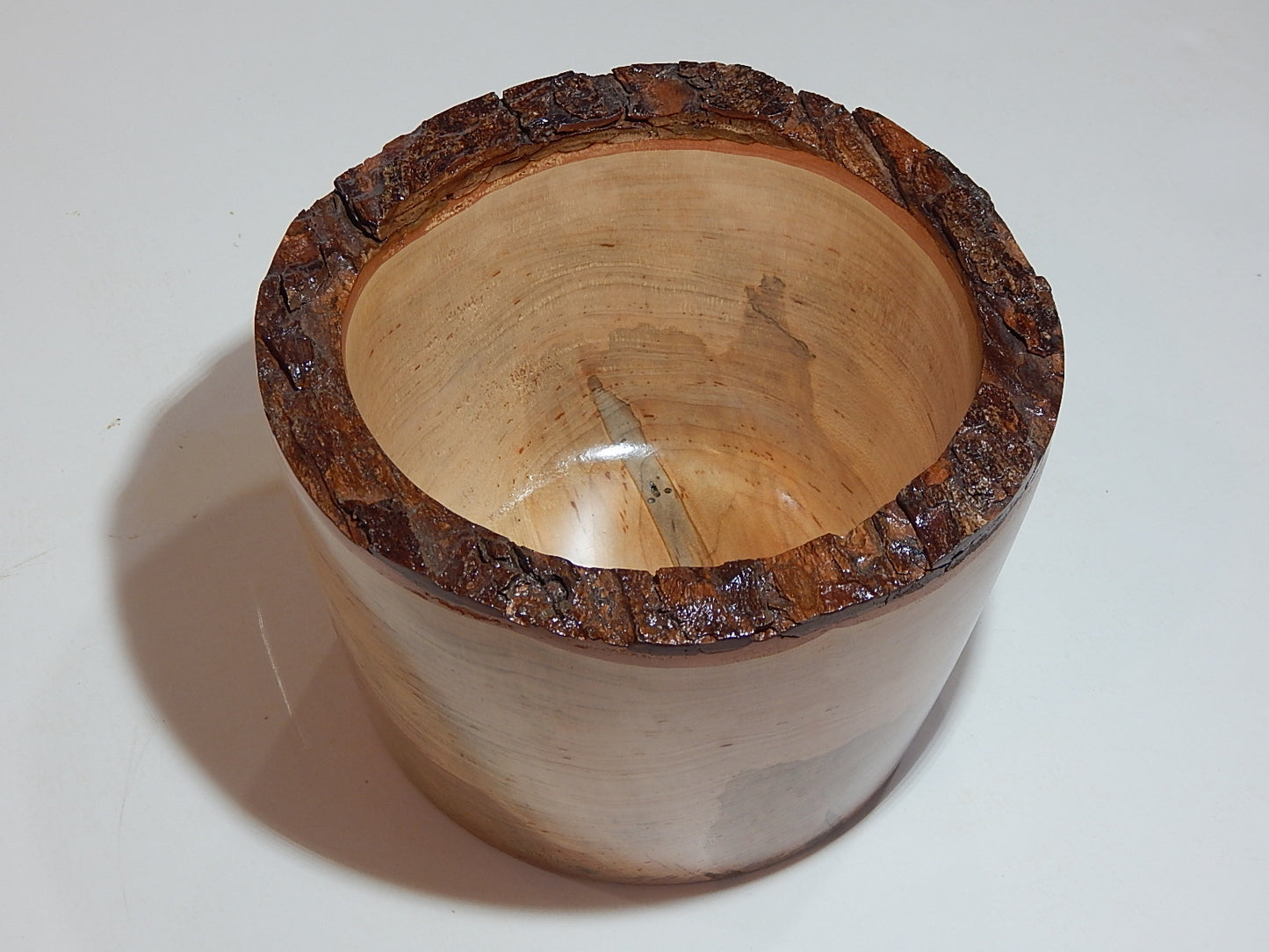 Maple Wood Bowl, Live Bark Edge, Handmade, Artisan Crafted