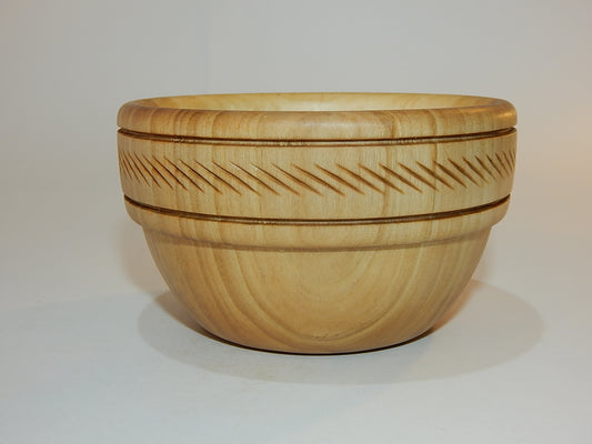 Tulip Poplar Wood Bowl, Handmade, Artisan Crafted