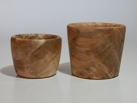 Maple Wood 2 Bowl Set, Artisan Crafted, Handmade