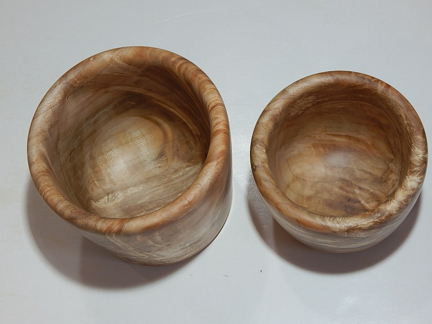 Maple Wood 2 Bowl Set, Artisan Crafted, Handmade