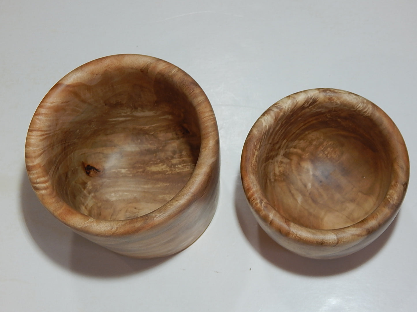 Maple Wood 2 Bowl Set, Artisan Crafted, Handmade